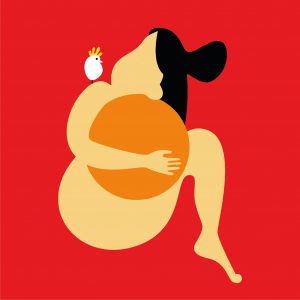 zwanger, preggo, illustratie